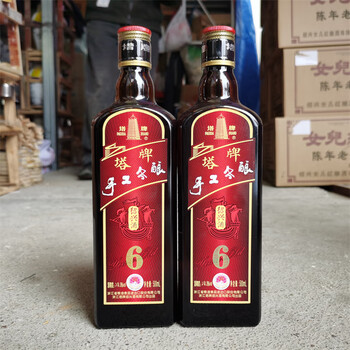 塔牌正宗塔牌绍兴黄酒六年陈手工冬酿酒500ml瓶装半干型6年陈花雕老酒