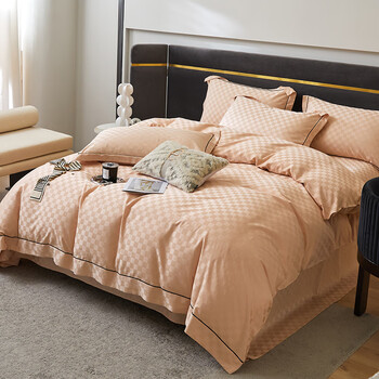 5m床单四件套>凡小熊金奇达 2023新款全棉酒店风提花【永恒】系列