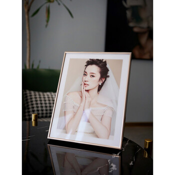 彤悦相框摆台照片定制亚克力水晶金属轻奢结婚照全家福儿童创意10寸桌