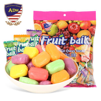 水果什錦糖fruitbaik 500g/袋裝 adm果超水果軟糖瑞士混合結婚禮喜糖