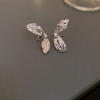 夏尔维纳高档天使之翼闪钻蝴蝶耳夹女小众感气质无痛耳骨夹无耳洞耳饰
