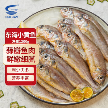 GUO LIAN国联龙霸 东海国产小黄鱼1.2kg24-33条 精选深海鱼 家庭储备冰冻