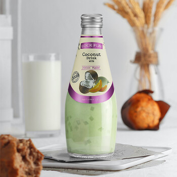 乐可芬( lockfun )哈密瓜味椰子饮料(含椰果)290ml*6瓶