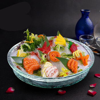 海鲜刺身冰盘刺身冰盘刺身盘鱼生冰盘亚克力刺身冰盘寿司自助餐海鲜