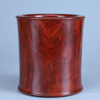 教师节礼物男老师高档实用小叶紫檀笔筒红木雕刻原木复古毛笔筒办