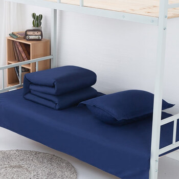 军绿色军人床单加厚学生军训床上用品军绿色被套三件套被褥套装宿舍