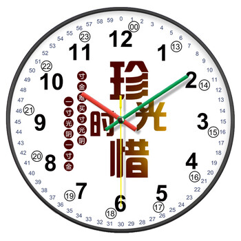 珍惜时光--一寸光阴一寸金-黑框 10英寸