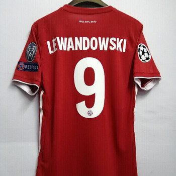 拜仁欧冠版世俱杯冠莱万穆勒科曼球衣 球迷版莱万9号印号 臂章 xl