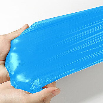 尚岛宜家 点断式垃圾袋 100只装 中号加厚45*50cm*5卷 平口蓝色 大