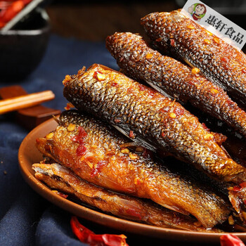 香辣东江手撕鱼柴火稻花鱼湖南特产土特产豆豉火焙鱼柴火鱼即食 豆豉