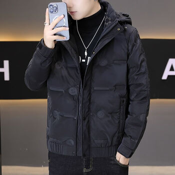 男装外套dh111-黑色l建议体重85-105斤>海澜之家(hla)男士羽绒服冬季