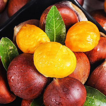 【京鲜速运】水果板栗生 生栗子带壳 新鲜栗子 1斤中果