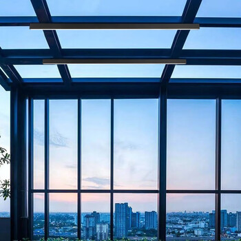 广飞玻璃阳光房专用灯长条形超薄阳台灯吸顶灯庭院雨棚屋檐超亮长条灯