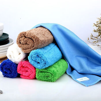 好慷在家七色保洁布7色毛巾家政保洁双层加厚家政专用保洁抹布 好慷