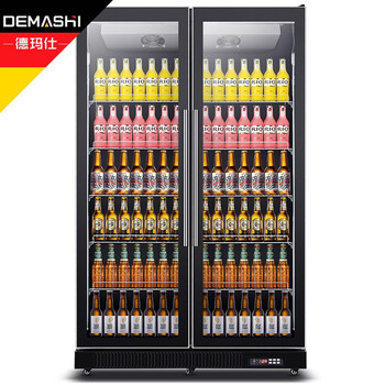 德玛仕(demashi)展示柜冷藏 立式冰柜商用 酒吧超市饮料保鲜柜 全面屏