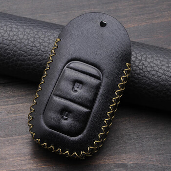 韩晴适用本田2023款xrv汽车钥匙包本田缤智钥匙遥控套汽车钥匙扣黑皮