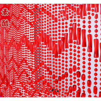 素酷珠帘门帘塑料珠子挂帘防蚊蝇隔断仿水晶装饰隔断帘客厅玄关亚克力