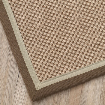 纵横剑麻地毯客厅卧室茶几毯北欧简约日式棉布包边方形毯茶室榻榻米