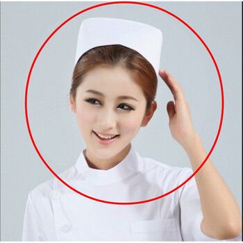 贝缇奴护士帽白色 加厚硬挺女粉红薄横杠燕尾帽子护士帽白色 白色