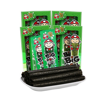 老板仔 进口泰国老板仔海苔经典香脆海苔卷27g*4盒即食紫菜休闲零食