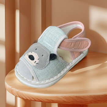 晋豆子1岁2岁宝宝凉鞋婴儿学步鞋男童夏季软底吸汗透气鞋子千层底灰色