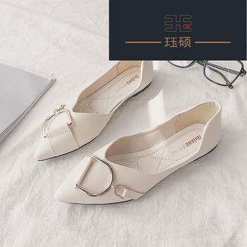 珏硕平底鞋女2020新款春秋鞋子学生韩版百搭浅口软底单鞋仙女风豆豆鞋