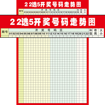 贴纸全套定制墙贴福彩彩票双色球22选5奖号码走势图2pp背胶90x135cm