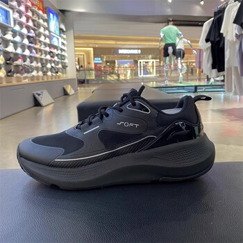 李宁运动鞋男子2023秋冬季新款softgo低帮潮休闲舒适跑步鞋aglt125