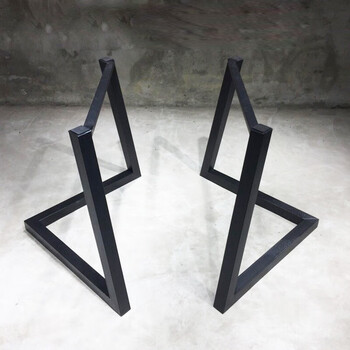 原木实木桌腿桌脚大板支架脚桌子腿实木茶餐台脚桌架配套脚架定制铁质