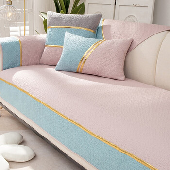 北欧简约轻奢风纯棉沙发垫现代四季通用防滑高档全棉沙发巾客厅皮沙发