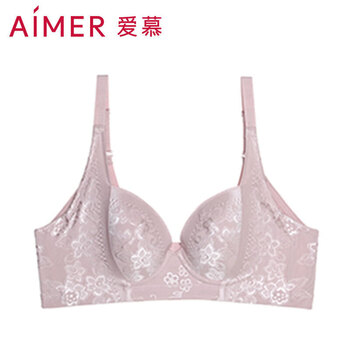 爱慕内衣女大罩杯聚拢侧收大胸显小性感大码美背文胸胸罩am11571浅