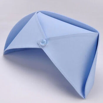 帽格尔护士帽女白色均码燕尾帽手术室诊所医院护士帽 天蓝色燕尾帽