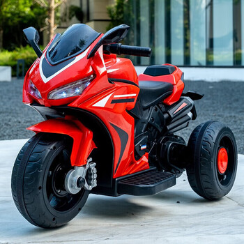 小乐狗儿童电动车摩托车男孩充电三轮车宝宝可坐玩具车遥控童车电瓶车