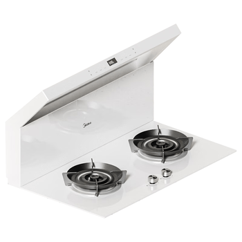 美的（Midea）【白色FT01W】分体式家用集成灶 变频21风量油烟机 5.2kW燃气灶 蒸汽洗 台面式 下嵌式  天然气