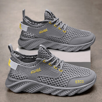 安崉夏季新款户外休闲旅游登山溯溪鞋网布大网眼透气运动鞋男鞋lgg70