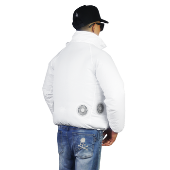 陈宣善夏季降温空调服充电男女薄款制冷户外钓鱼防晒衣服四个风扇工作