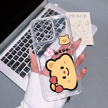 可爱小熊适用iphone12promax手机壳苹果13防摔15透明14全包11软套