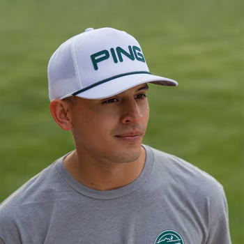 

ping golf hat 2023 new master's edition hat sports shading golf adjustable white (36668-102)