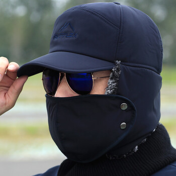 土匪帽土匪冒冬天骑车保暖头冒男土时尚冬季棉冒休闲防风帽子潮流棉帽