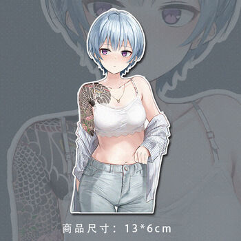 动漫美女新世纪福音战士 油箱盖汽车摩托车装饰贴纸人气 acg-c款纹身