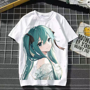 流彗初音未来痛衣二次元miku动漫衣服夏季大码男女学生情侣装短袖t恤