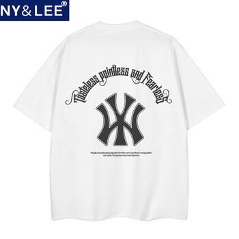 nylee短袖t恤男女同款情侣装纯棉短袖夏季潮牌衣服宽松潮流休闲上衣服