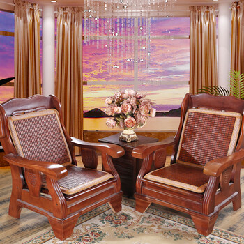 澳颜莱麻将席沙发垫单人 夏季麻将竹凉席实木沙发垫沙发坐垫高密度