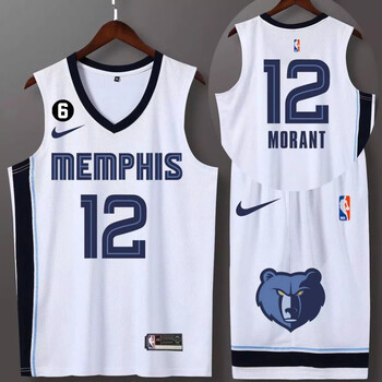 tvrv灰熊队12号莫兰特城市版球衣热压新面料篮球服背心套装可团购定制