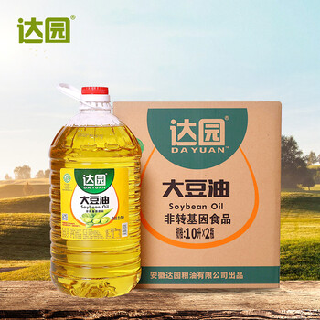 达园食用油浓香物理压榨非转基因豆油大豆油10l2一箱10升2