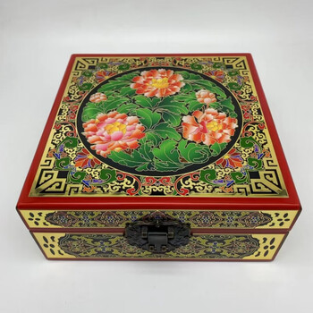 平遥推光漆器 铜丝 镶嵌贝壳 珠宝首饰盒 陪嫁首饰盒 高档首饰盒 19.