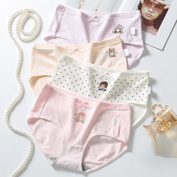 朵淑莲中学生内裤女内裤女棉少女日系高初中学生可爱甜美女孩发育期