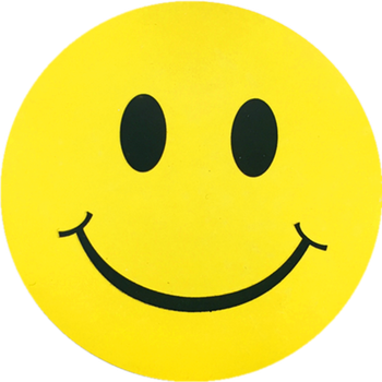 新款70mm大号笑脸不干胶贴纸活动专用贴衣服胸贴定制哭脸平脸彩色笑脸