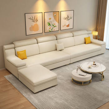 香格世家 科技布沙发 北欧简约现代客厅小户型轻奢直排家用奶油风布艺