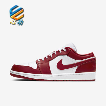 耐克airjordan1lowaj1白红芝加哥男子复古低帮篮球鞋